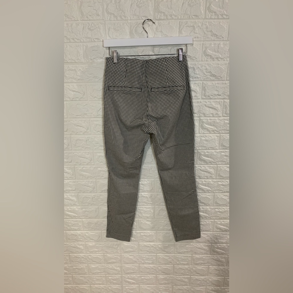 Excellent Condition High Waisted Never Fade Pixie Ankle Gingham Pants | Black Wh - Picture 3 of 11